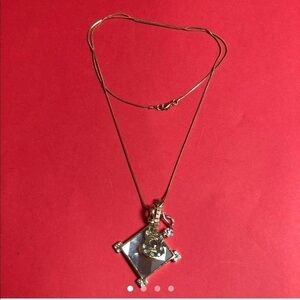 Golden guitar and mirror necklace 🤍💛​​​​​​​​​​​​​​​​​​​​​​​​